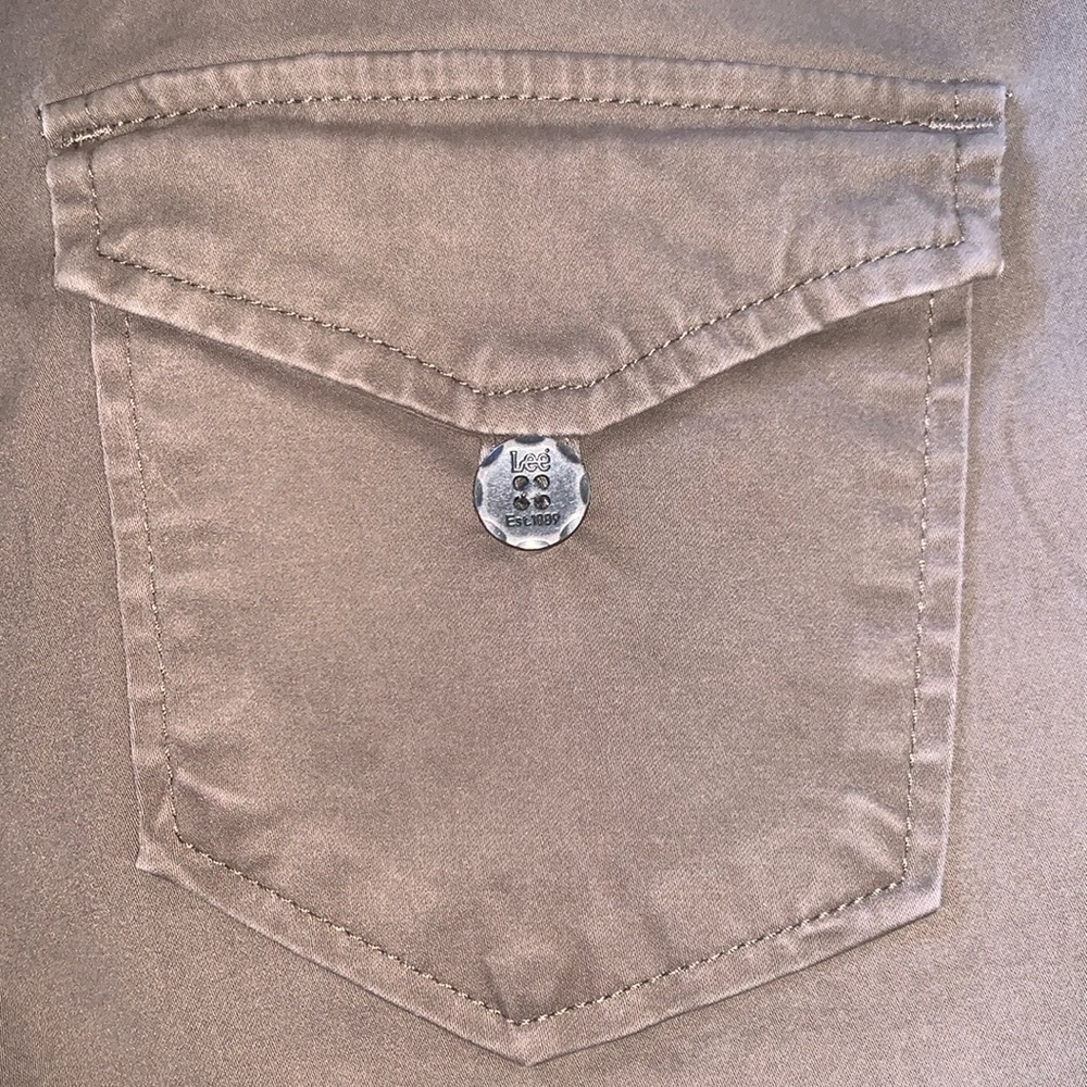 Lee jeans, Women's 10 khaki EUC skinny, mid rise, brushed cotton, pockets - Picture 9 of 17